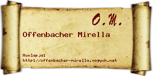 Offenbacher Mirella névjegykártya